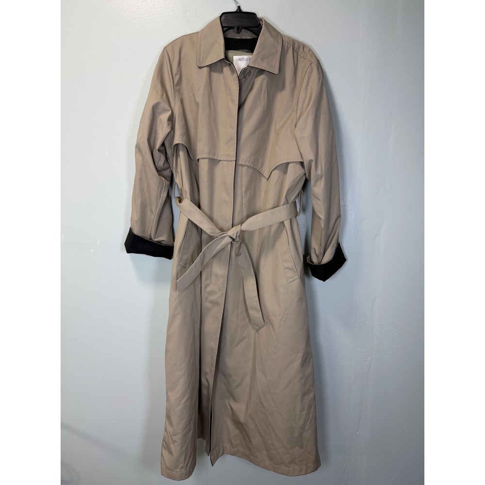VTG London Fog Limited Edition Trench Coat Tan Beige Zip Out Liner Womens 12 REG